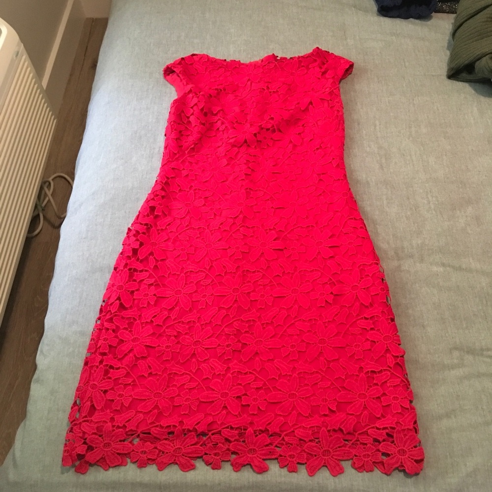 Ralph Lauren red flower lace dress size 4P